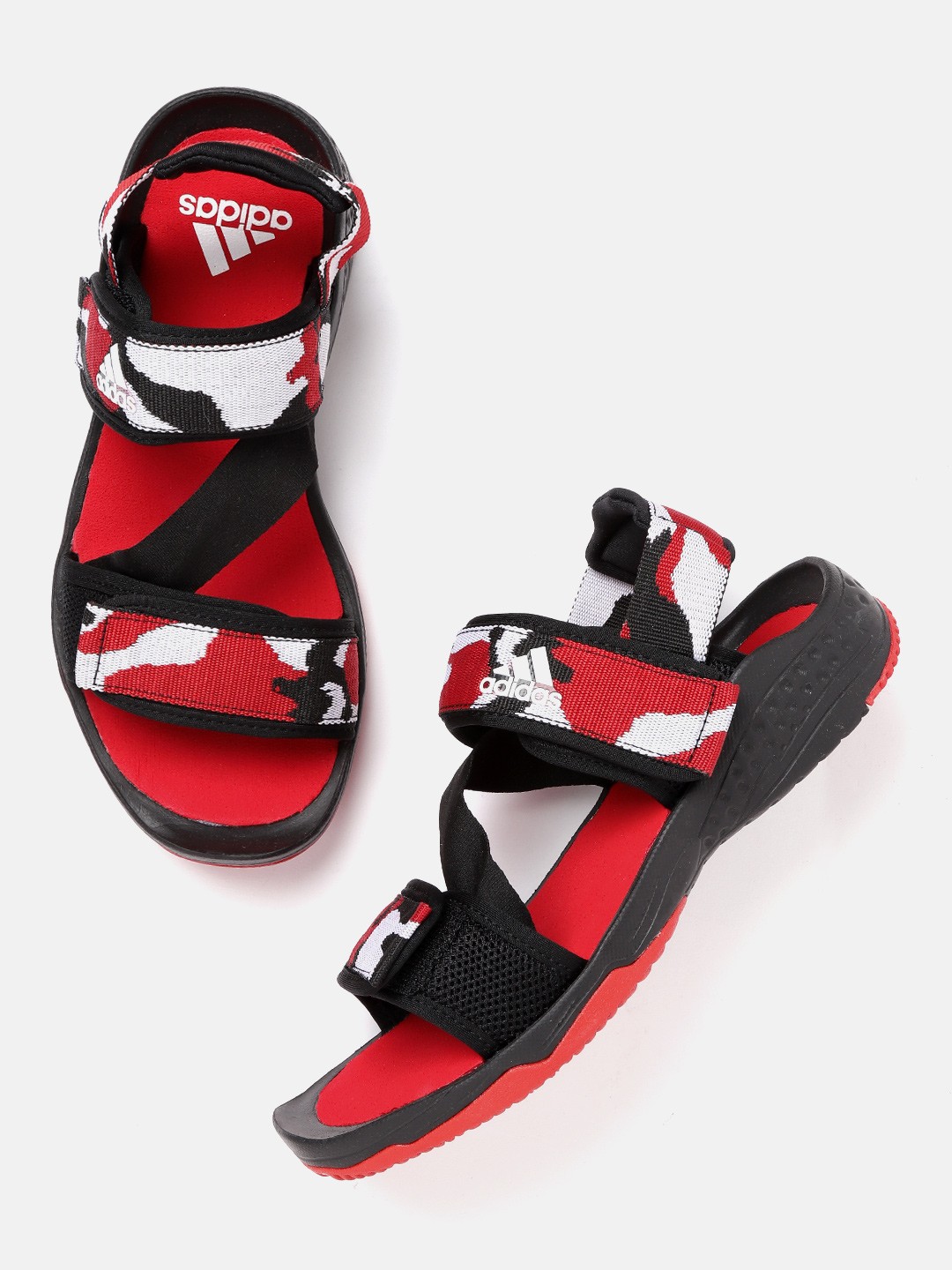 

ADIDAS Men Printed Rambadler Sports Sandals, Red
