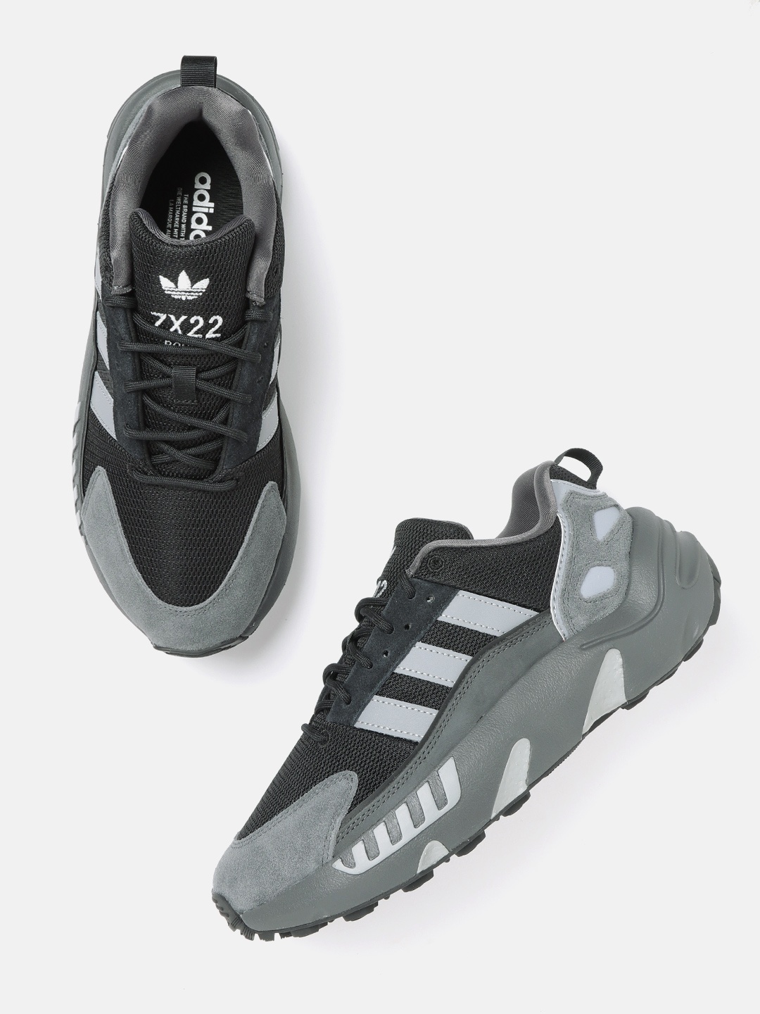 

ADIDAS Originals Men Colourblocked Suede ZX 22 Boost Sneakers, Black