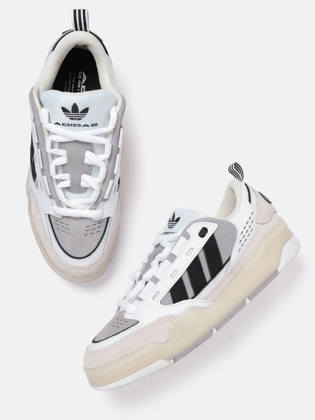

ADIDAS Originals Men Colourblocked Leather ADI2000 Sneakers, White