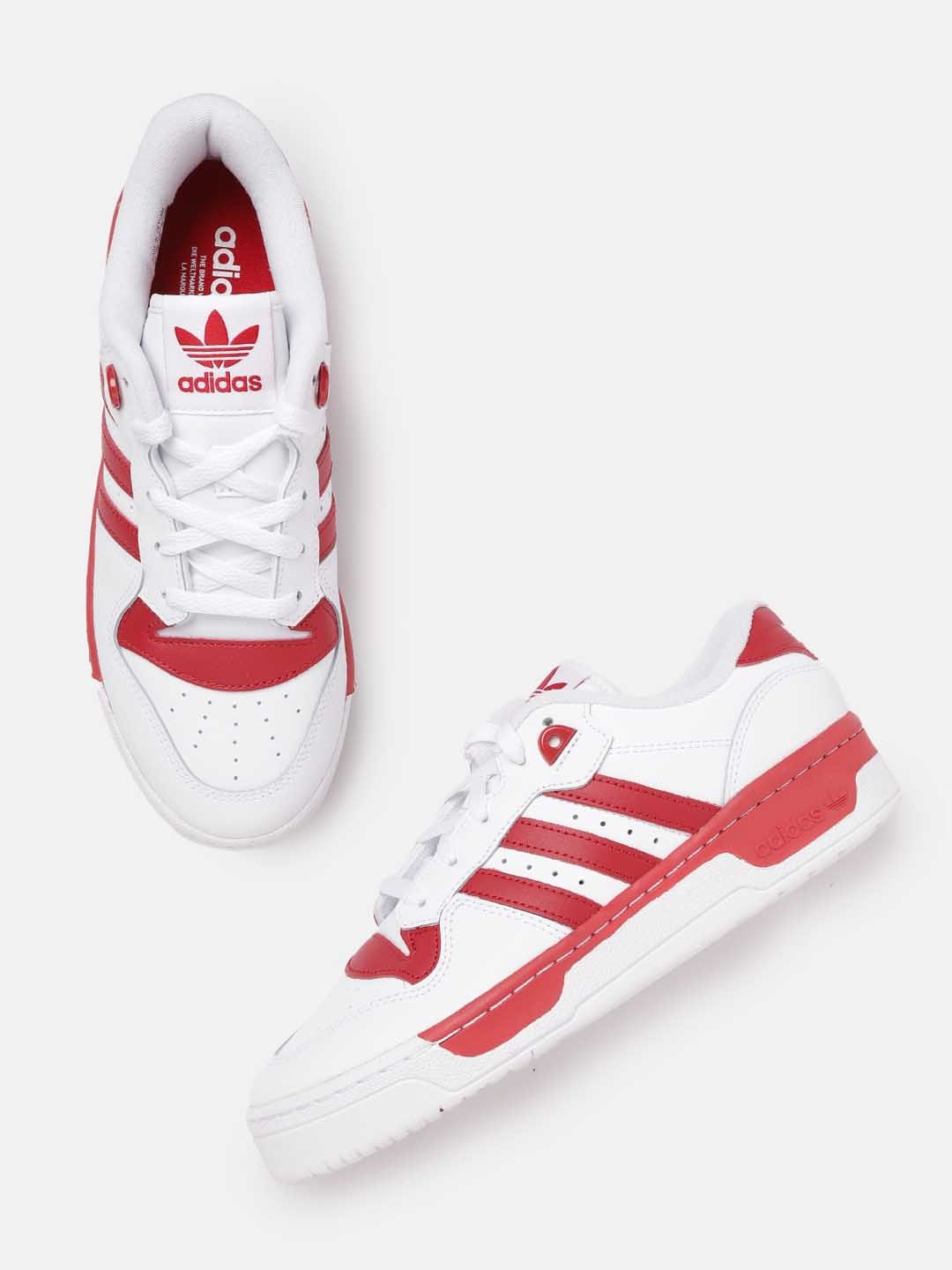 

ADIDAS Originals Men Leather Colourblocked Perforated Rivalry Low Sneakers, White