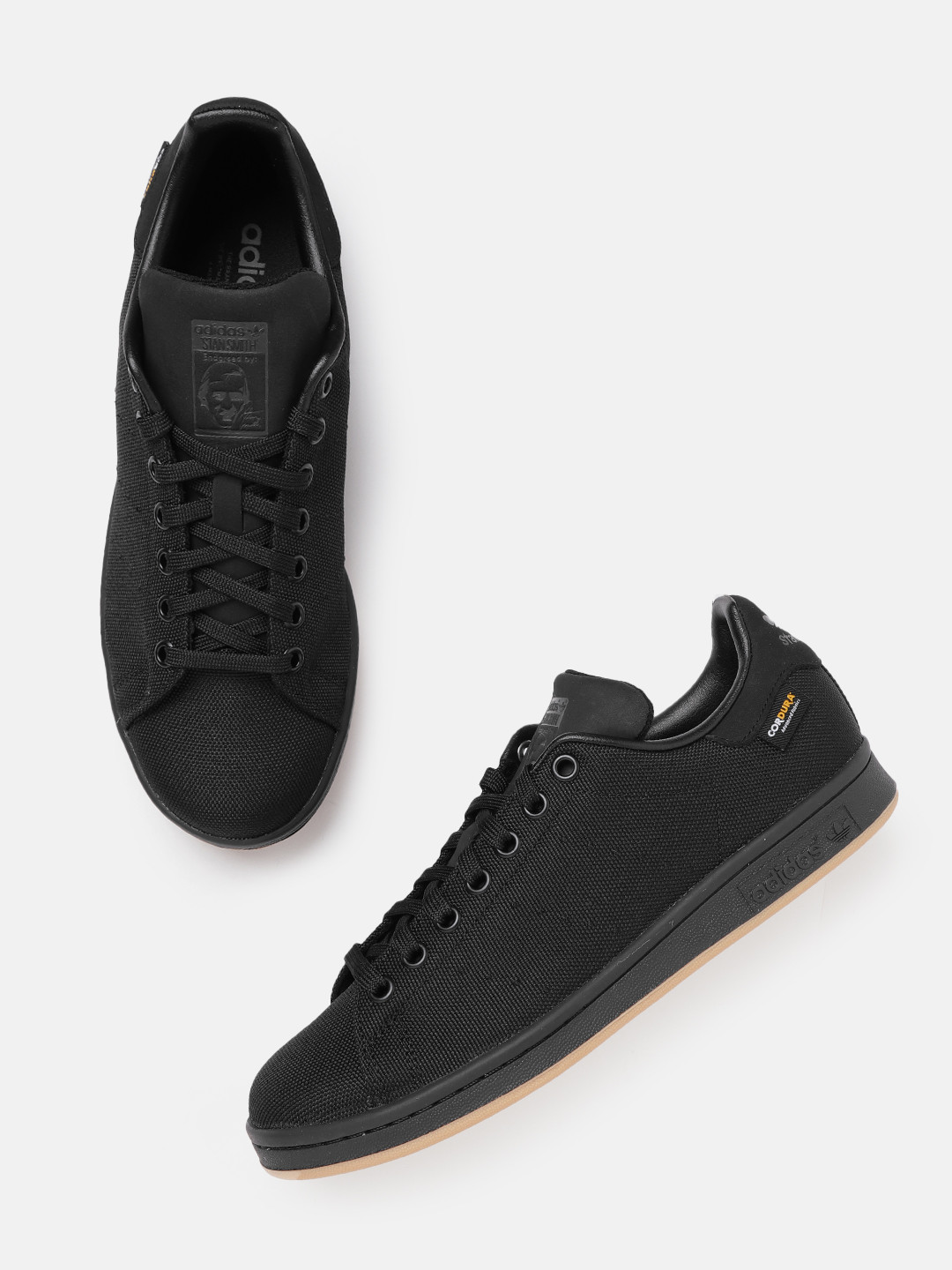 

ADIDAS Originals Men Leather Stan Smith Sneakers, Black