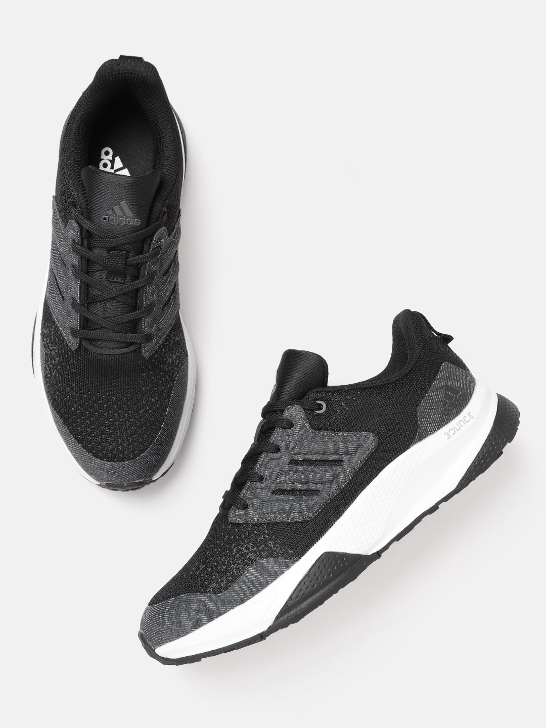 

ADIDAS Men Woven Design Evolve Run Shoes, Black