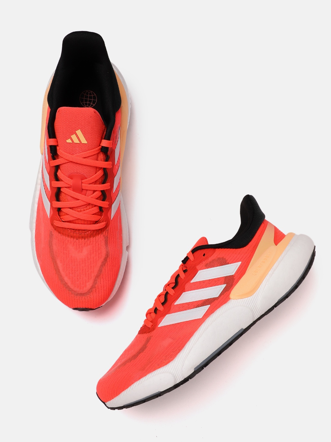 

ADIDAS Men Woven Design Solarboost 5 Running Shoes, Red