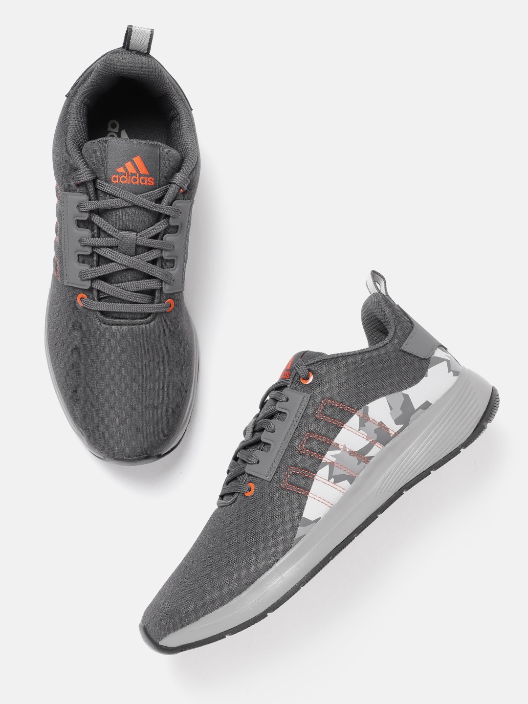 

ADIDAS Men Camouflage Print Detail Streetgaze MS Running Shoes, Grey