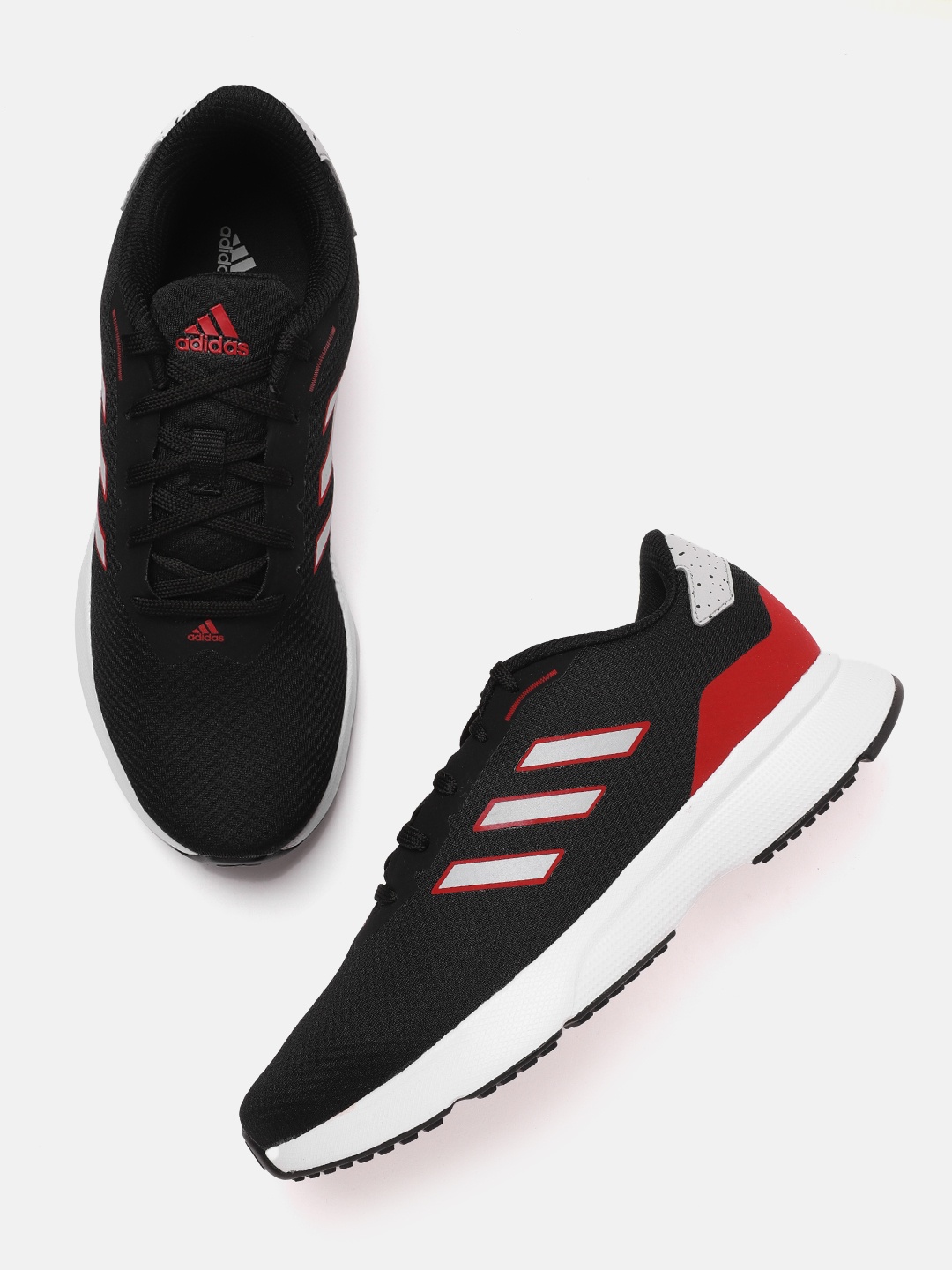 

ADIDAS Men Striped Detail Tacton Running Shoes, Black