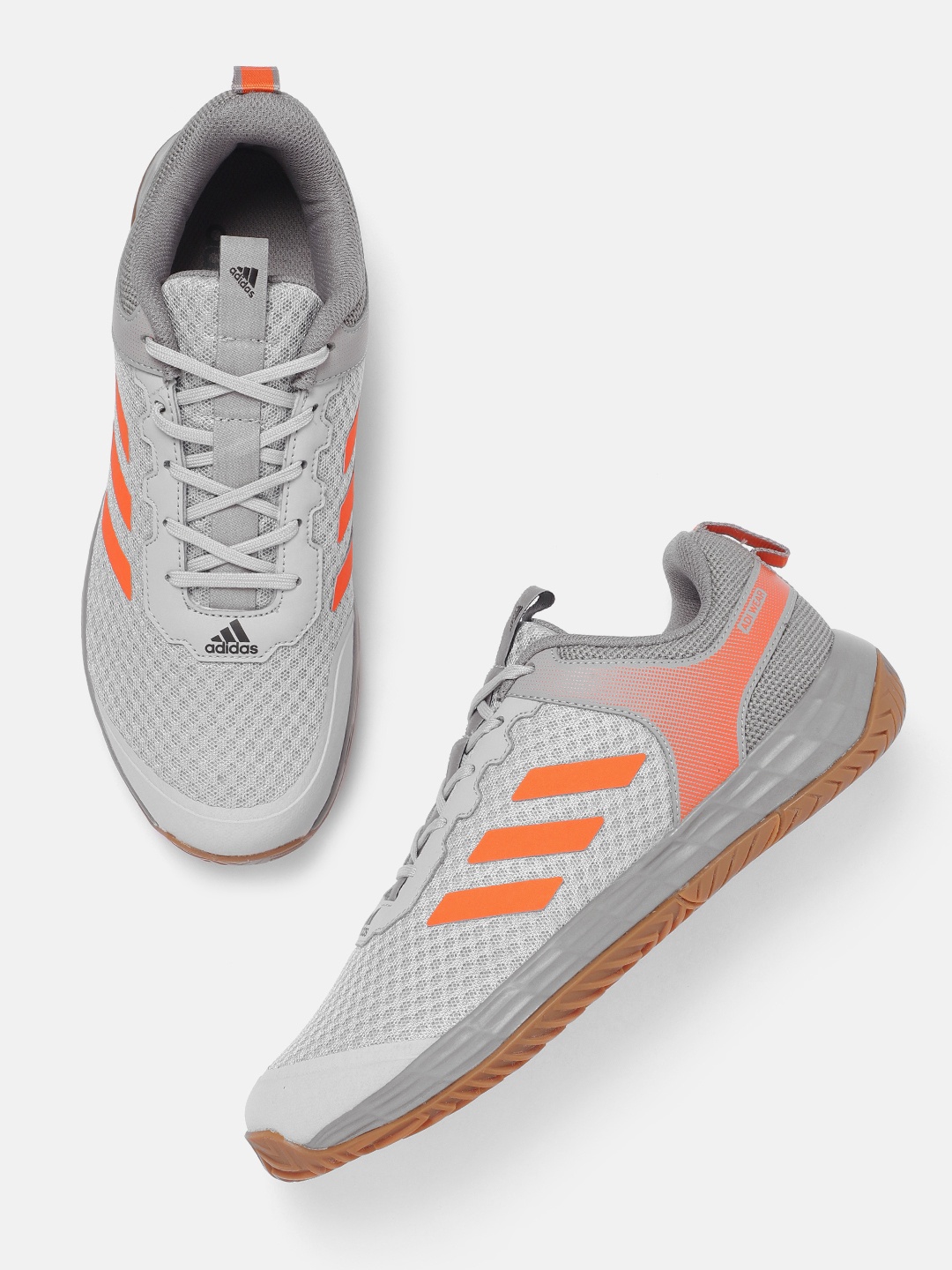 

ADIDAS Men Woven Design Milyenl Indoor Star Training or Gym Shoes, Grey
