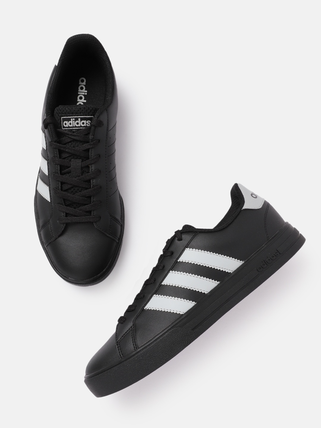 

ADIDAS Men Street Icon Running Shoes With Perforated Detail, Black