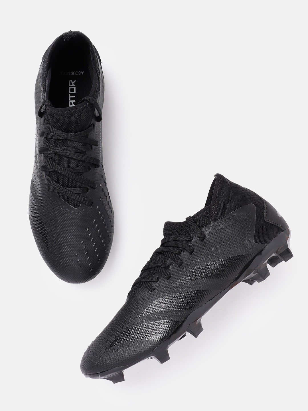 

ADIDAS Unisex Textured Predator Accuracy.3 FG Football Shoes, Black