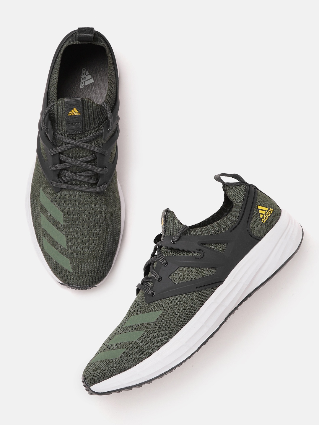 

ADIDAS Men Woven Design Flight Saber Running Shoes, Green
