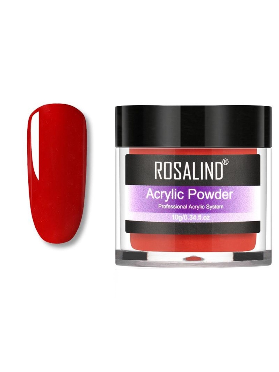 

ROSALIND Acrylic Powder Poly Nail Gel Extension Builder Nail Art Gel 10 g - 205, Red