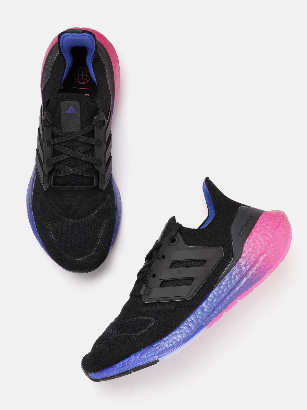 

ADIDAS Men Woven Design Ultraboost 22 Running Shoes, Black