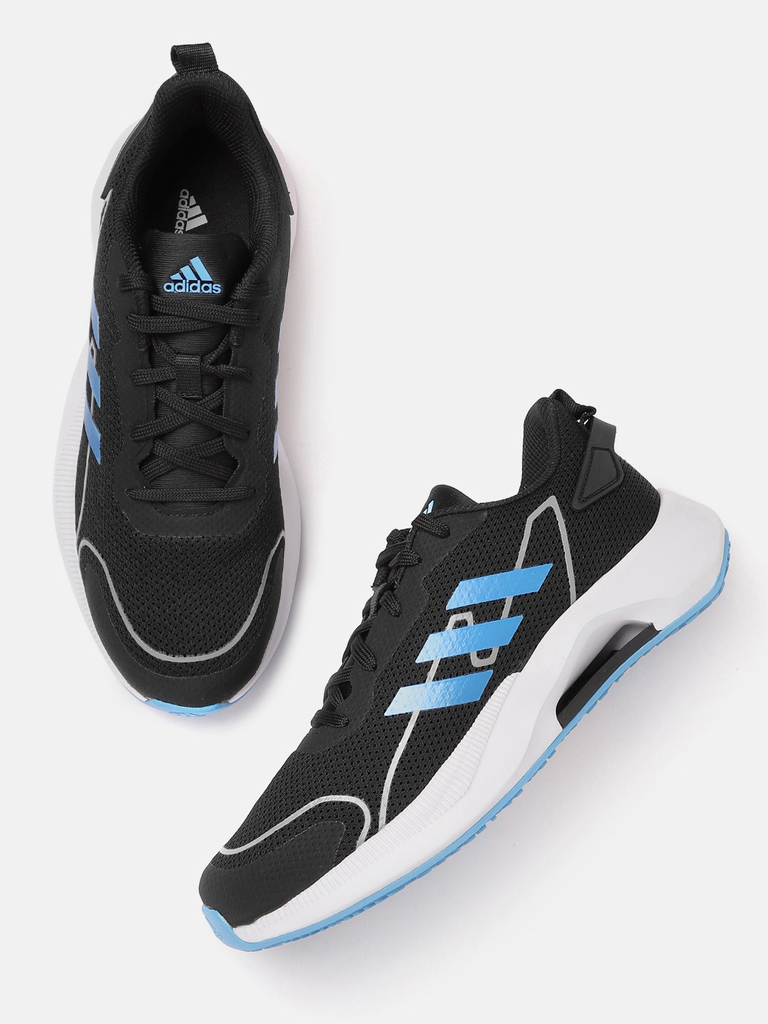 

ADIDAS Men Woven Design Run Crypt Running Shoes, Black