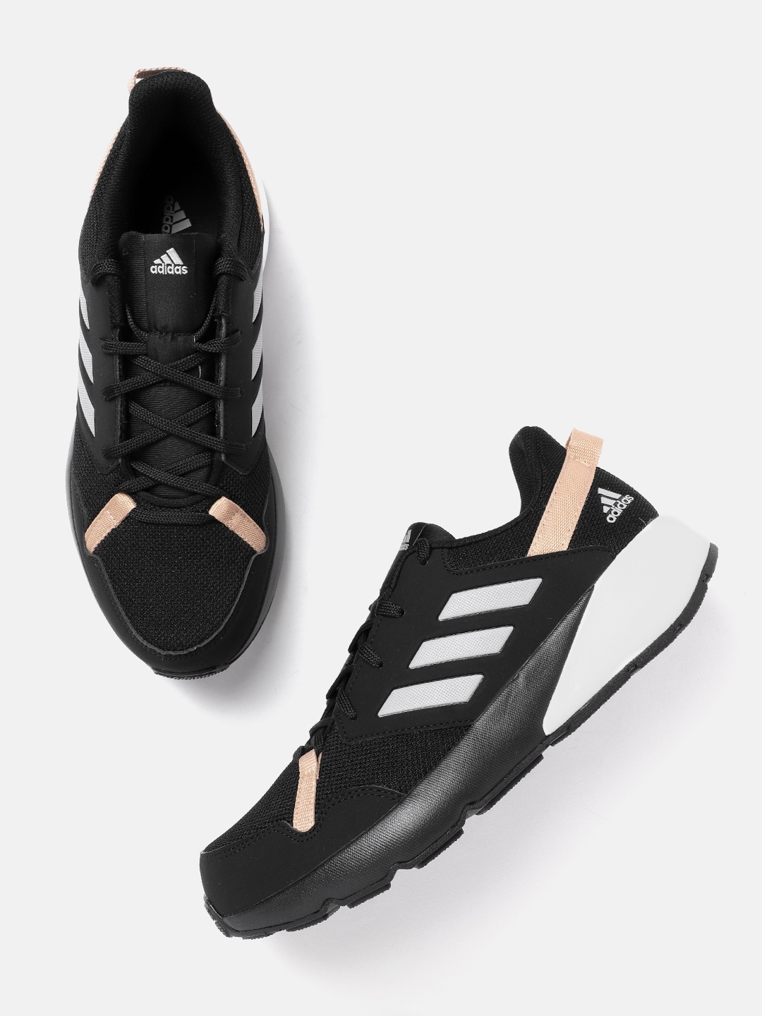 

ADIDAS Men Woven Design CyberRun Running Shoes, Black
