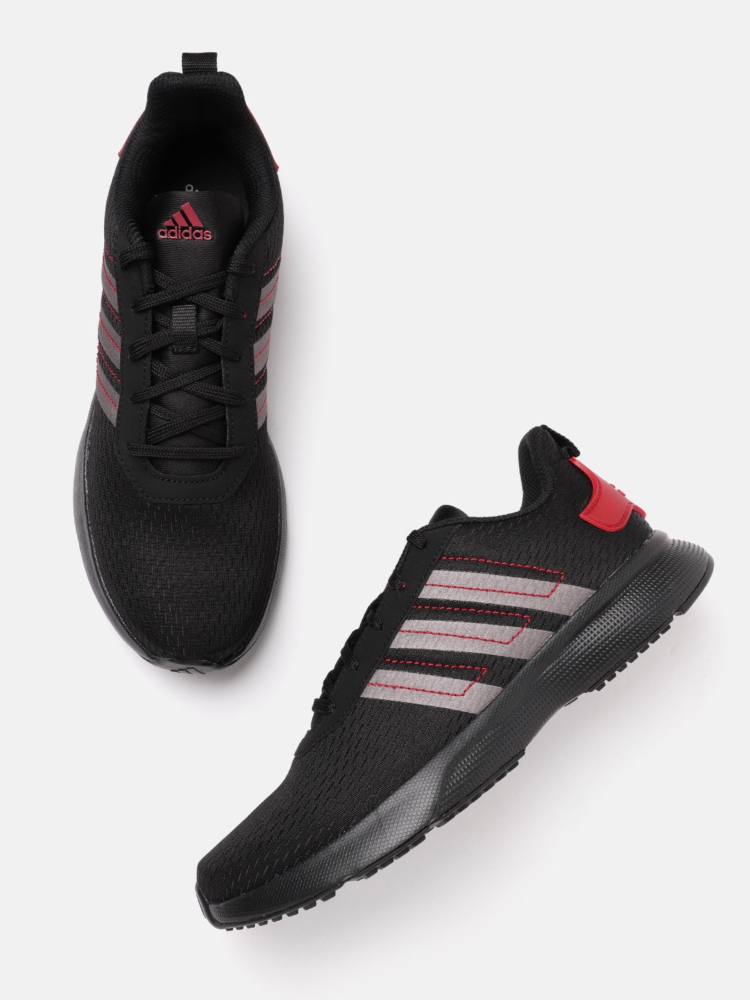 

ADIDAS Men Woven Design RevelRun Running Shoes, Black