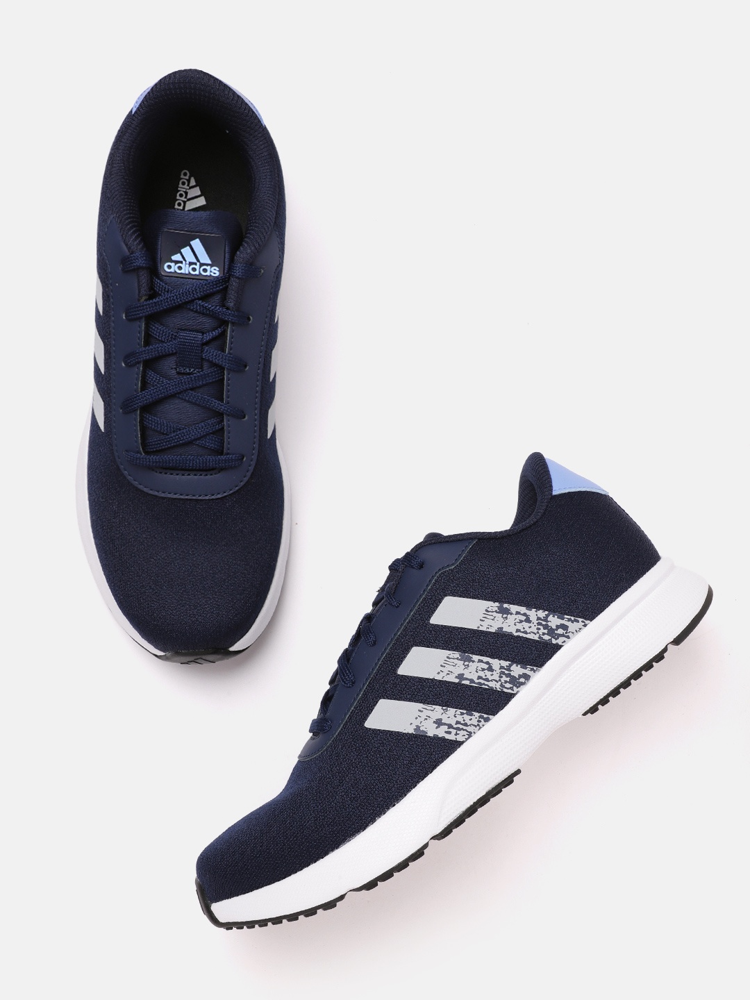 

ADIDAS Men Woven Design RestroRun Running Shoes, Navy blue