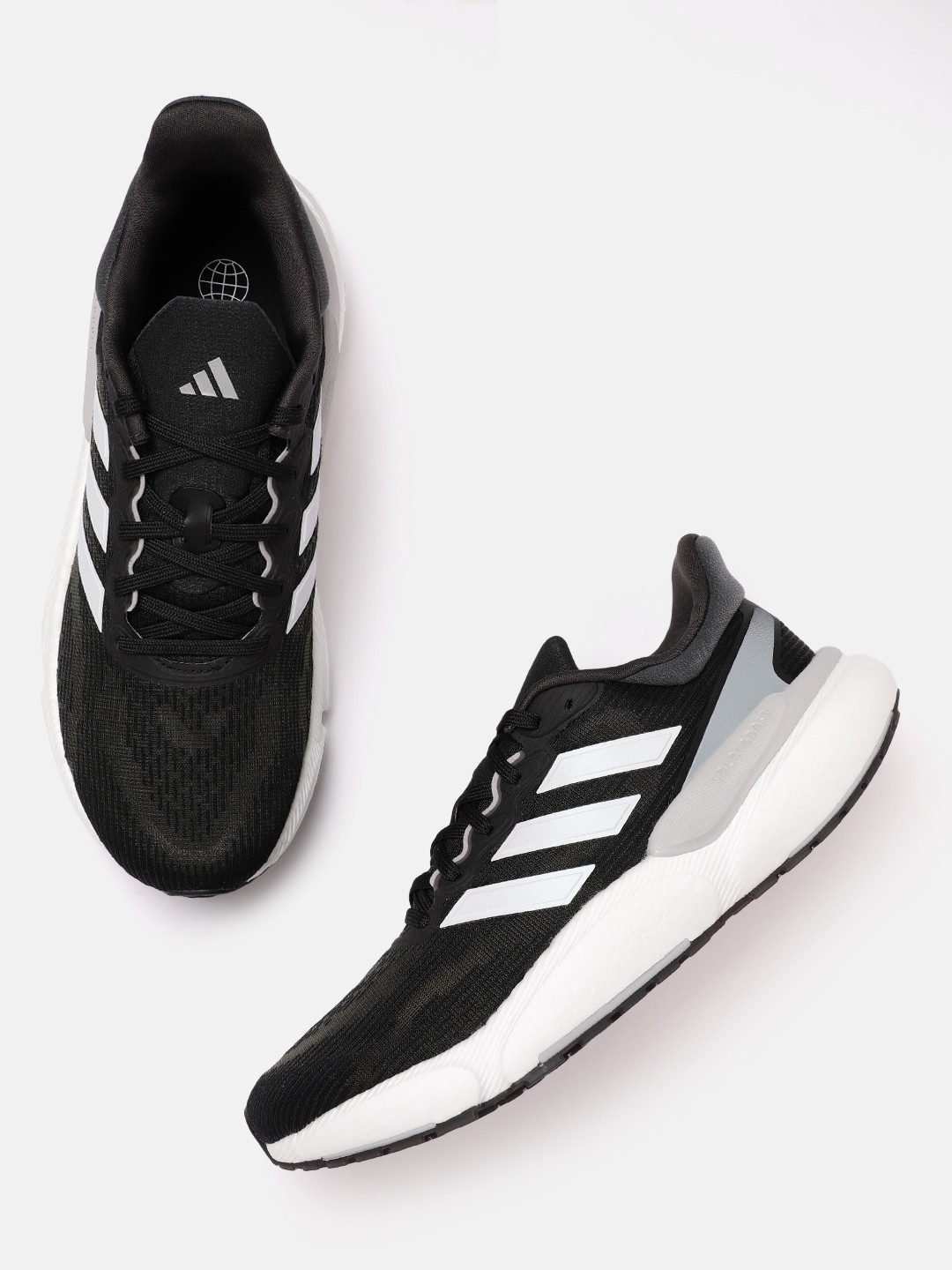 

ADIDAS Men Woven Design Solarboost 5 Running Shoes, Black