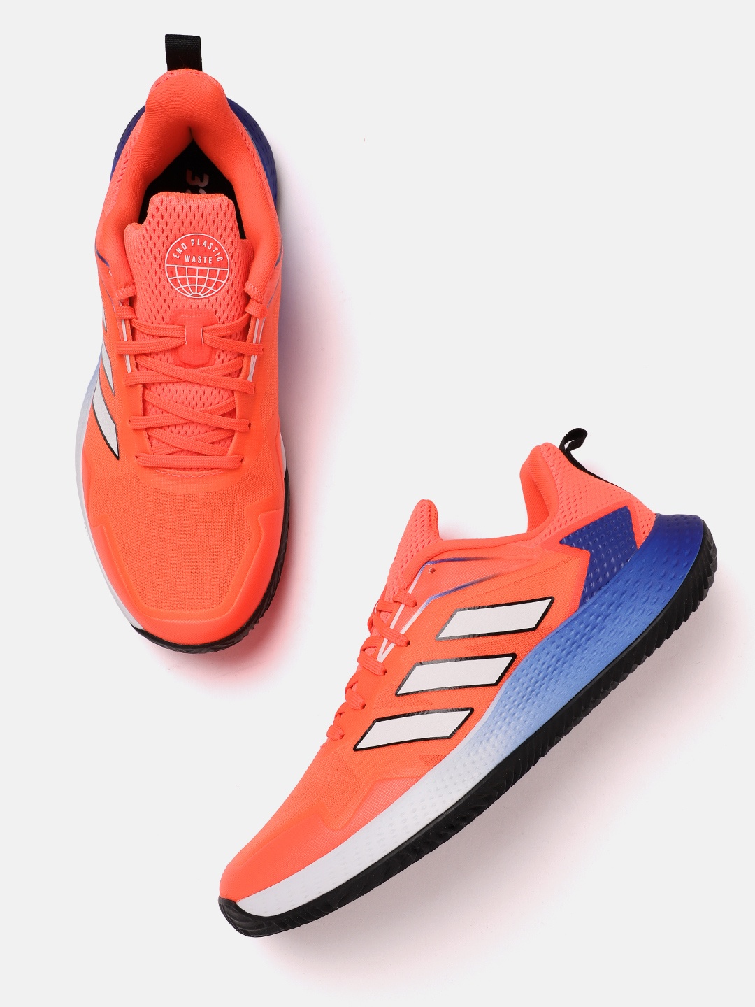 

ADIDAS Men Woven Design Defiant Speed Tennis Shoes, Red