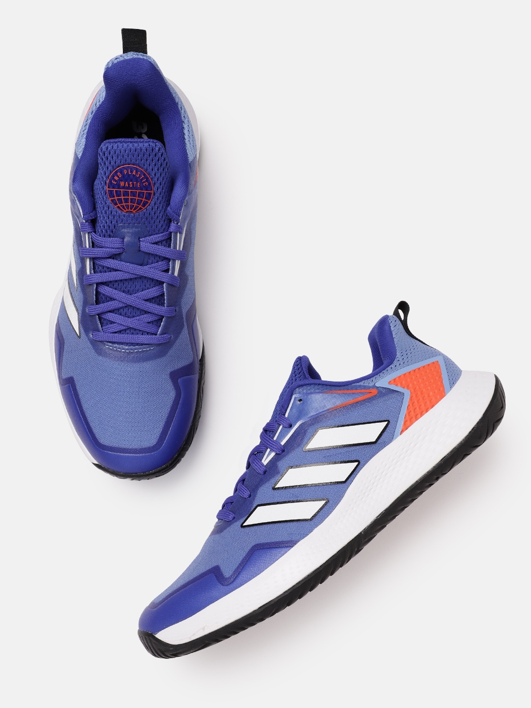 

ADIDAS Men Woven Design Defiant Speed Tennis Shoes, Blue