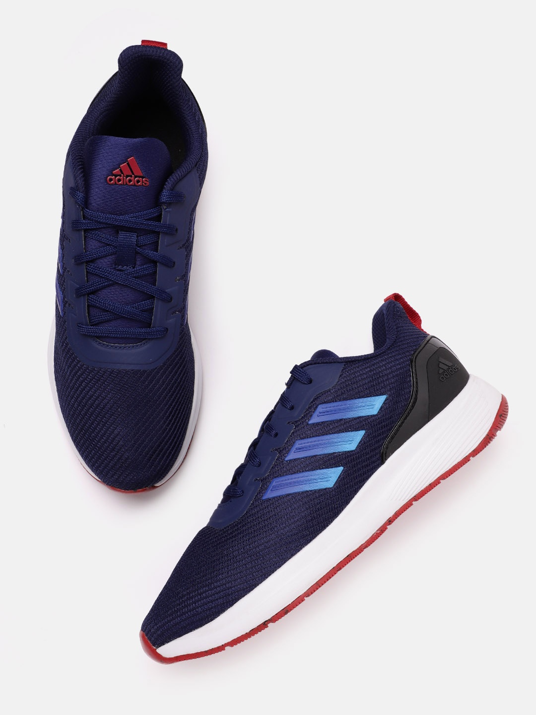 

ADIDAS Men Woven Design Striped Detail Valrun MS Non-Marking Running Shoes, Blue
