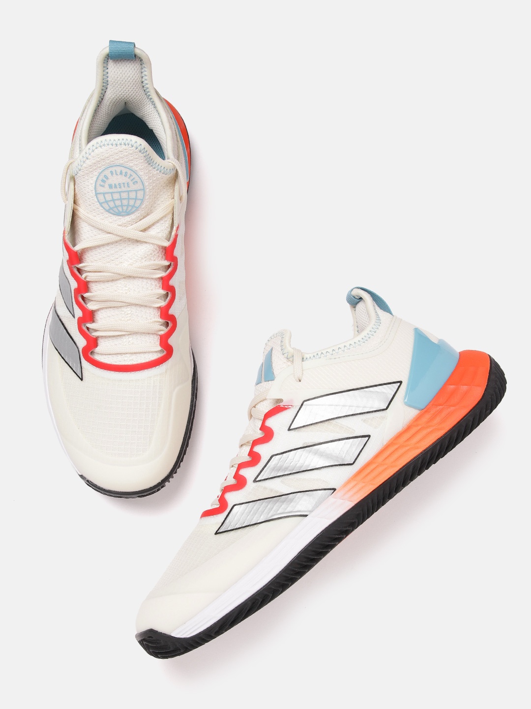 

ADIDAS Men Off White Adizero Ubersonic 4 M Clay Tennis Shoes