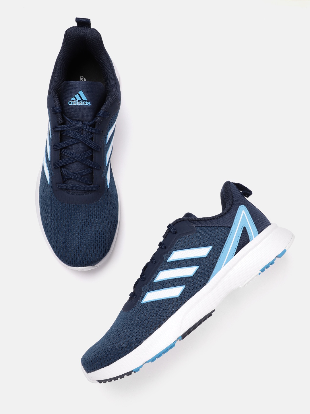 

ADIDAS Men Striped Detail Seize the Street Running Shoes, Navy blue