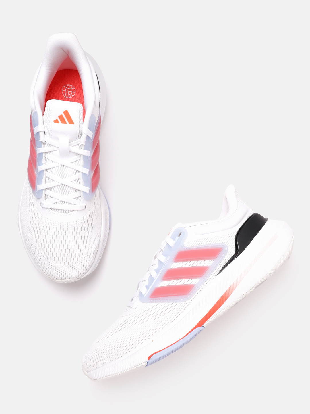 

ADIDAS Men Woven Design Striped Detail EQ23 Run Running Shoes, White