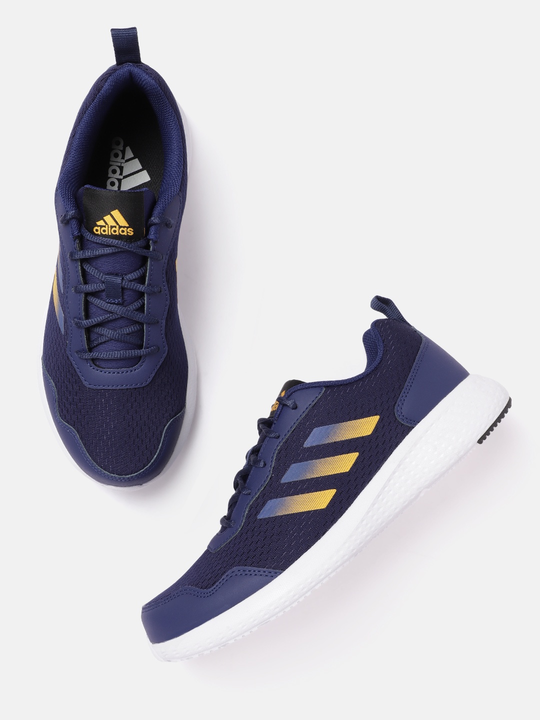 

ADIDAS Men Woven Design Restound Running Shoes, Navy blue
