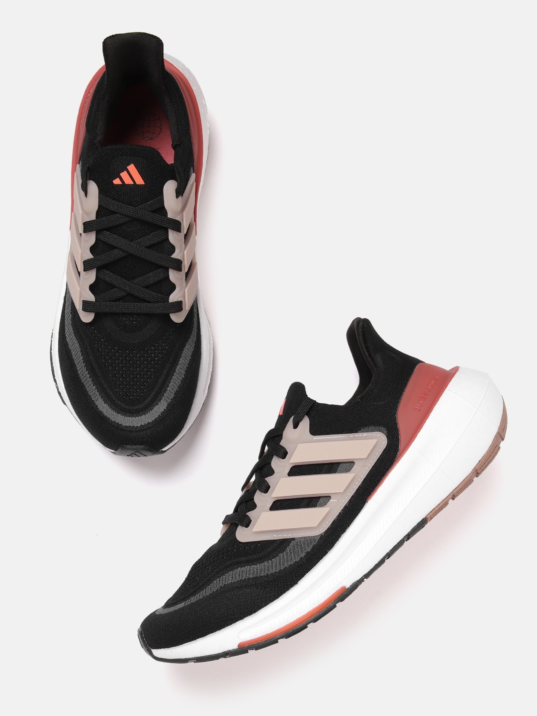 

ADIDAS Men Woven Design Ultraboost Light Running Shoes, Black