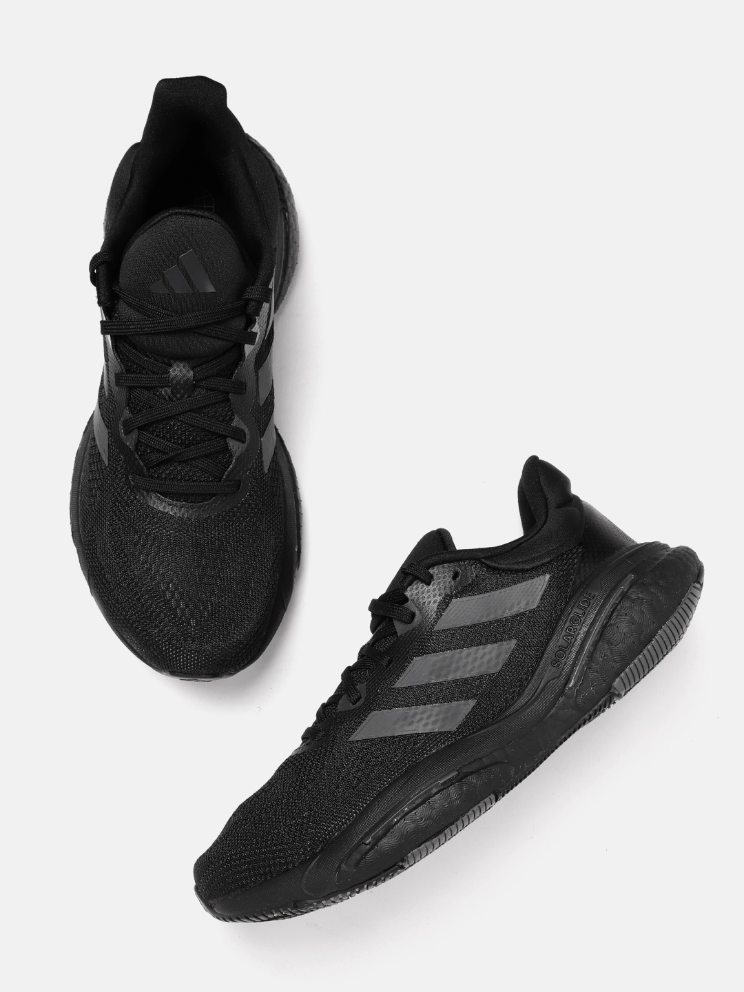 

ADIDAS Men Woven Design Solar Glide 6 M Running Shoes, Black
