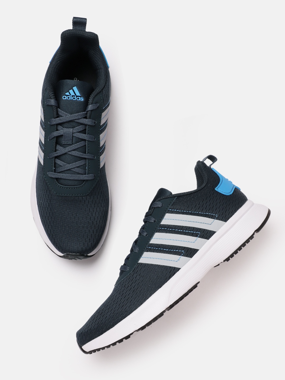 ADIDAS Men Woven Design RevelRun Shoes, Charcoal