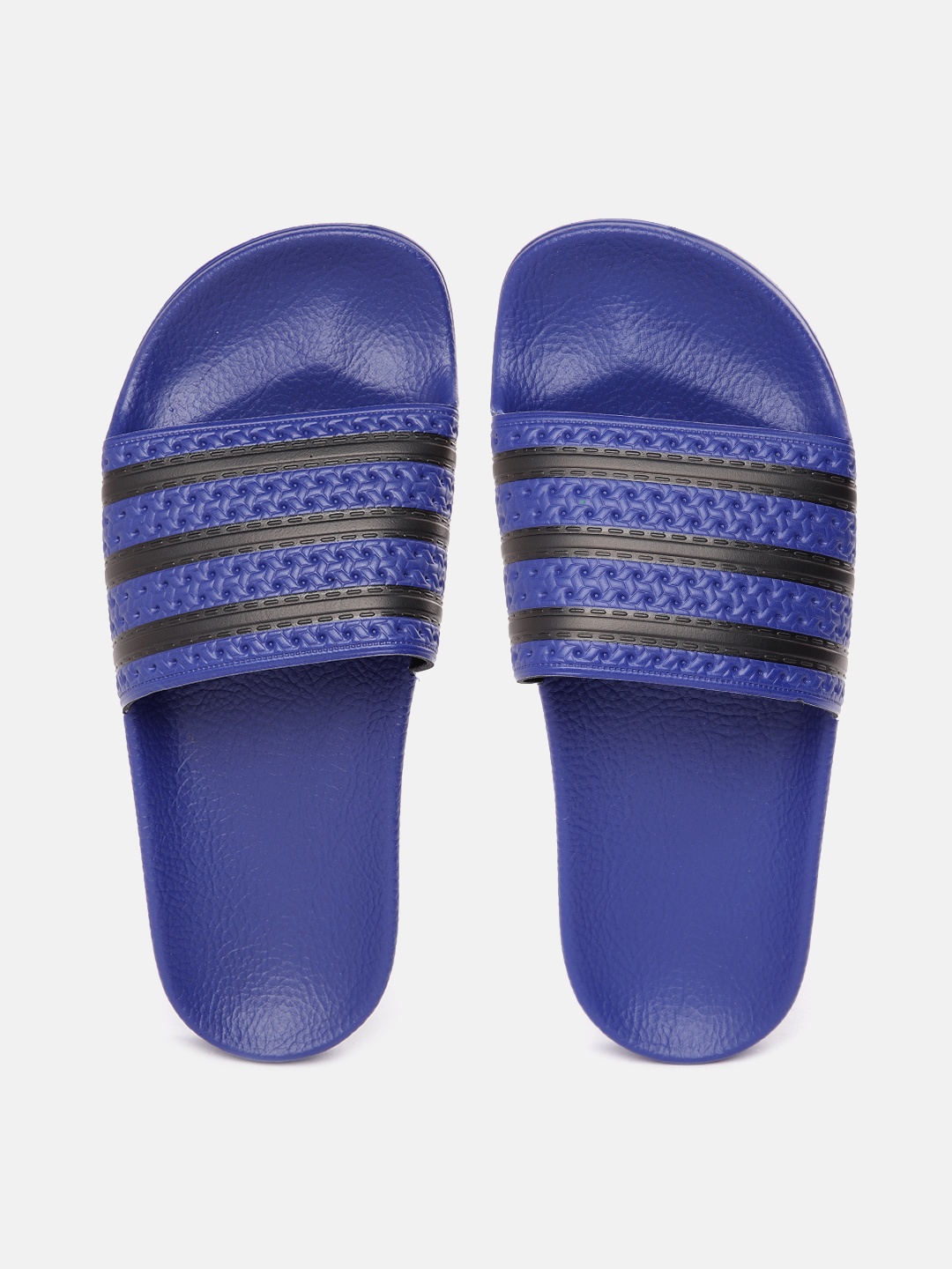 

ADIDAS Originals Women Adilette Striped & Textured Sliders, Blue