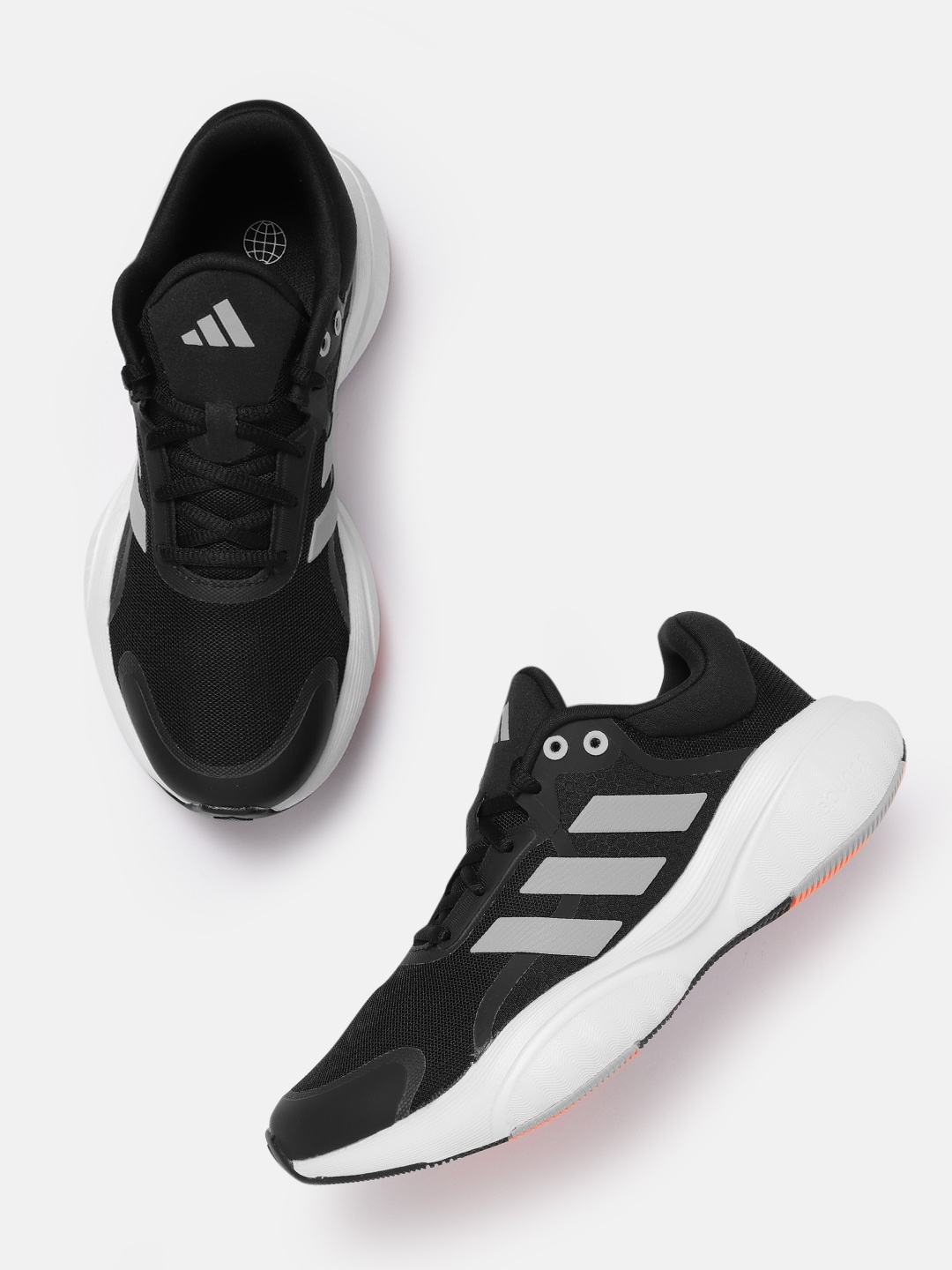 

ADIDAS Women Woven Design Response Running Shoes, Black
