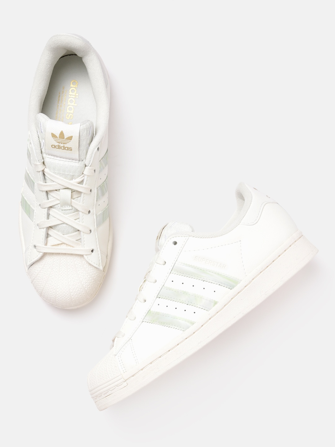

ADIDAS Originals Women Leather Perforated Superstar Her Vegan Sneakers, White