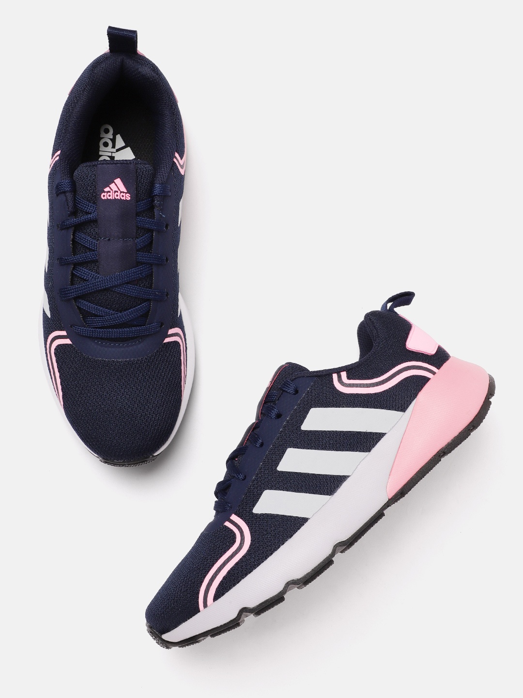 

ADIDAS Women Woven Design RayRun Running Shoes, Navy blue