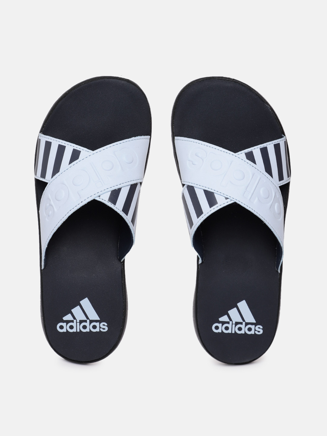 

ADIDAS Women Brand Logo Printed Distincto Sliders, Blue