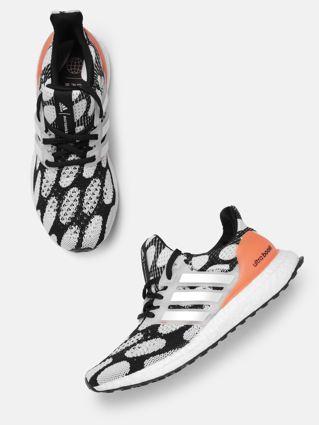 

ADIDAS Women Woven Design Ultraboost 1.0 X Marimekko Running Shoes, Black