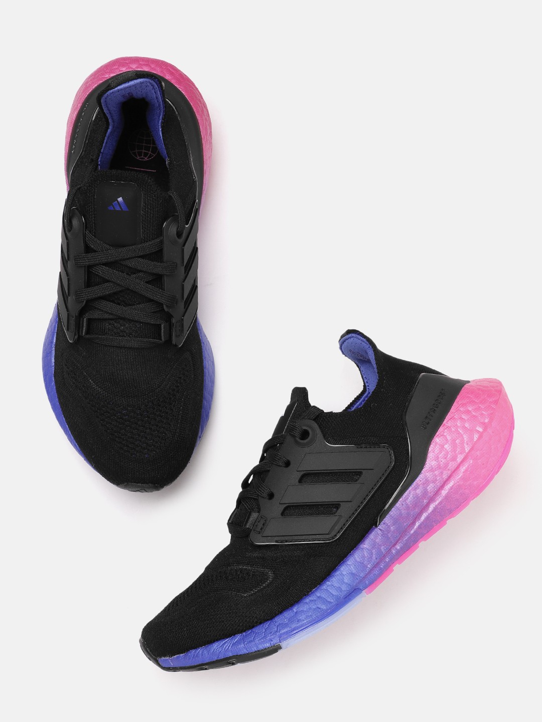 

ADIDAS Women Woven Design Ultra Boost 22 Running Shoes, Black