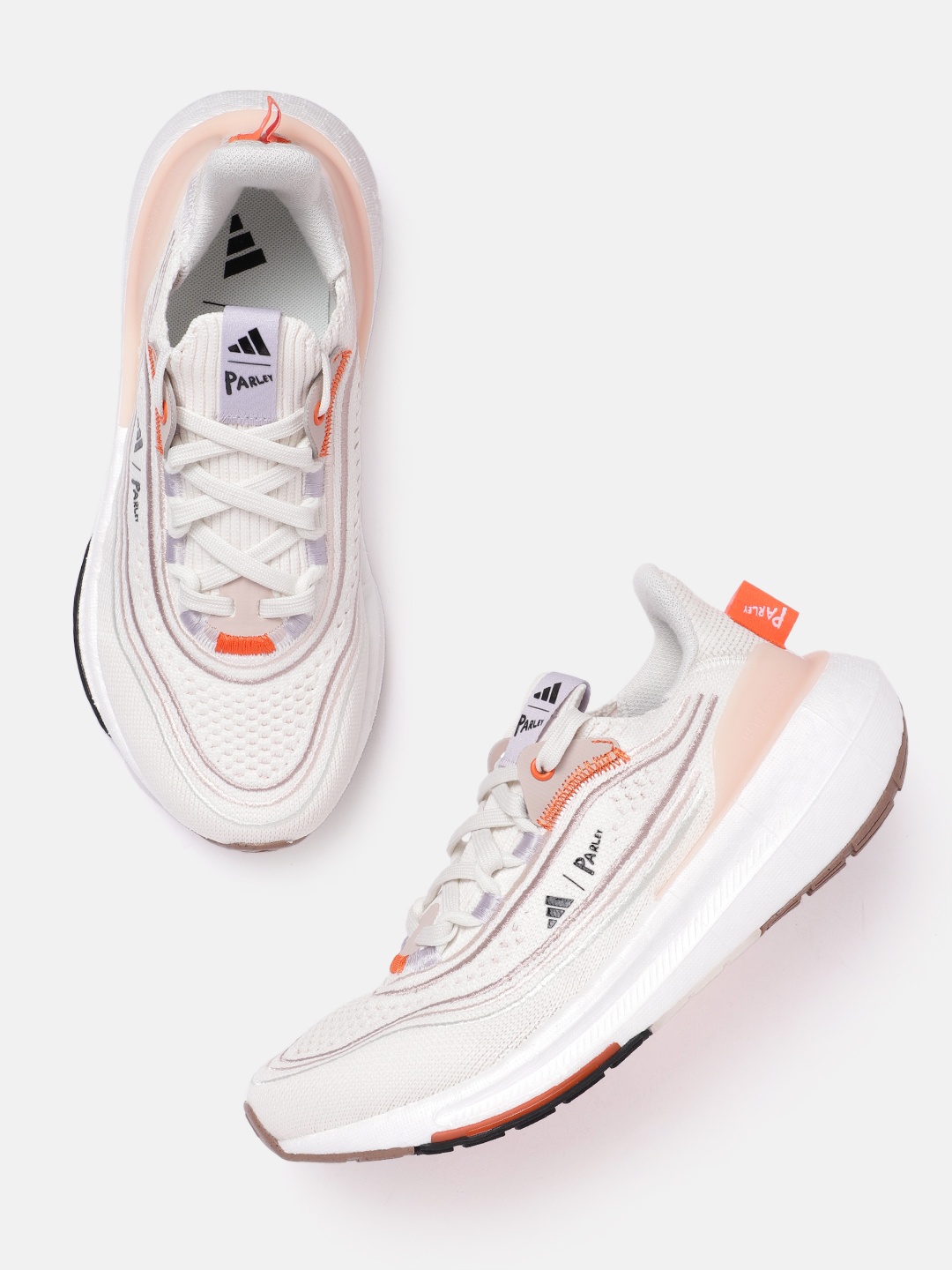 

ADIDAS Women Woven Design Ultraboost Light Running Shoes, Off white