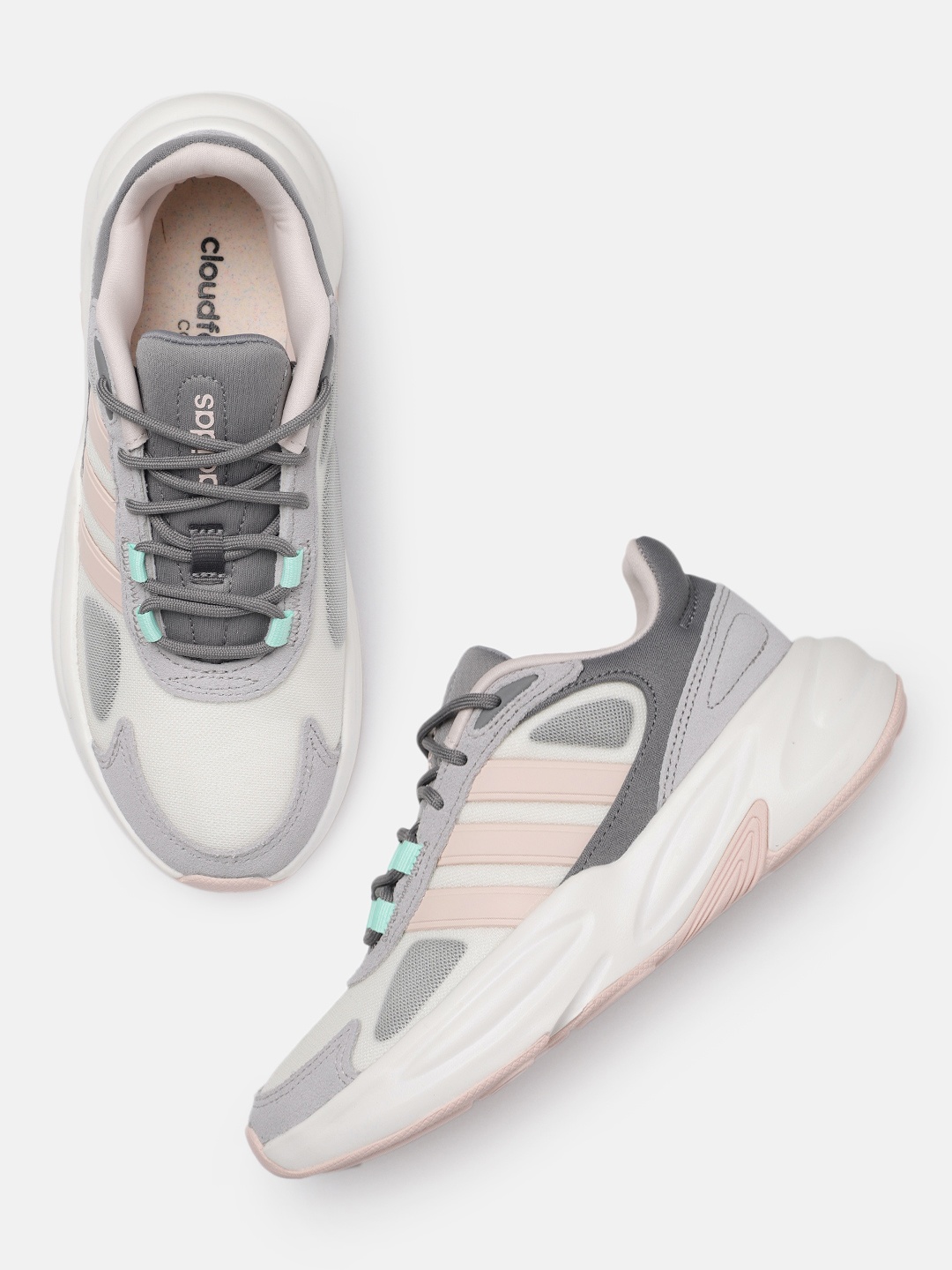 

ADIDAS Women Takedown Leather Running Shoes, White
