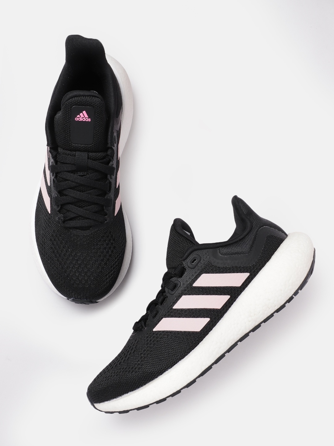 

ADIDAS Women Woven Design Pureboost 22 Running Shoes, Black