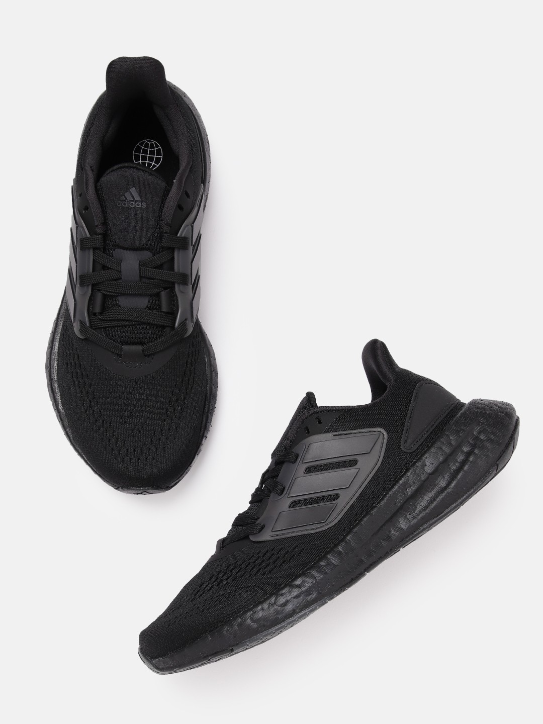 

ADIDAS Women Woven Design Pureboost 22 Running Shoes, Black