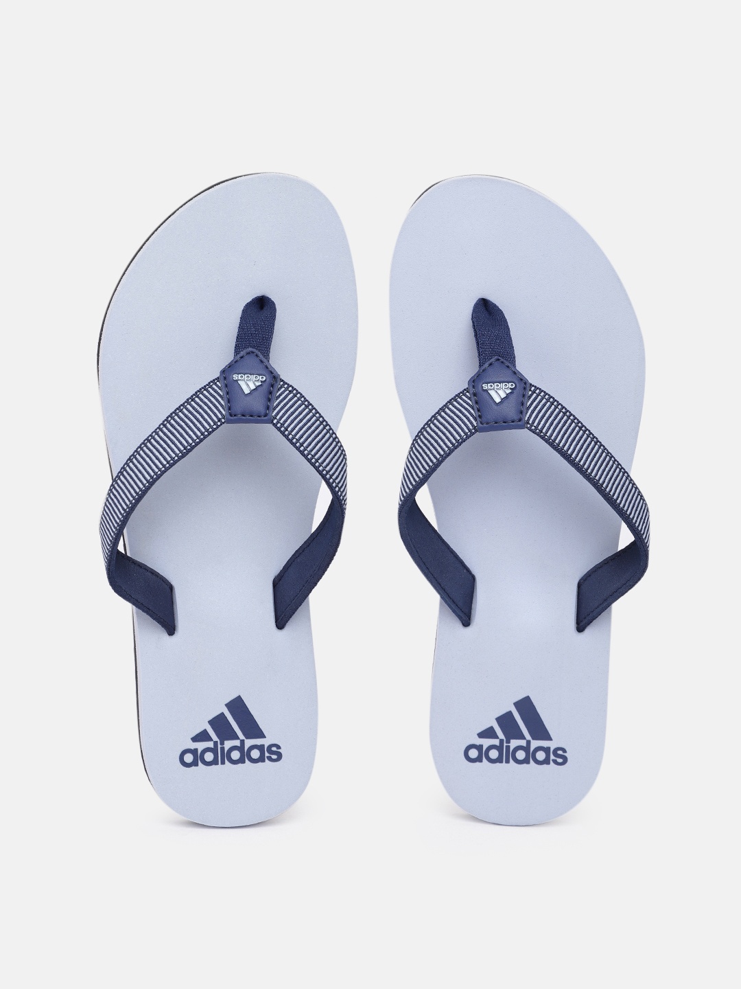 

ADIDAS Women Striped Thong Flip-Flops, Blue