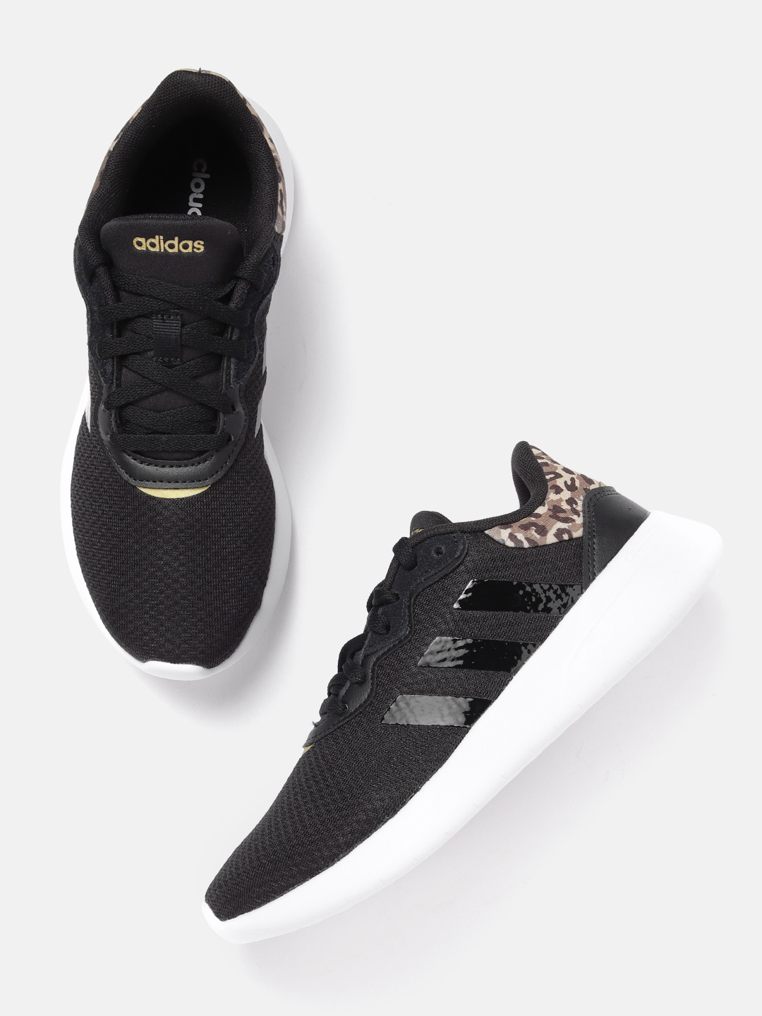 

ADIDAS Women Woven Design QT Racer 3.0 Running Shoes, Black