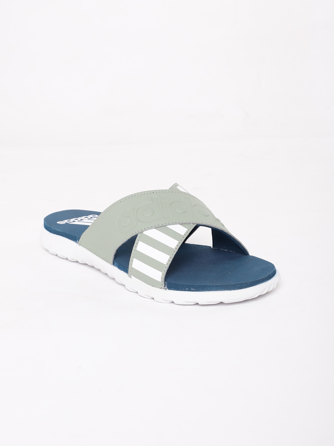 

ADIDAS Women Printed & Brand Logo Embossed Distincto Sliders, Sea green