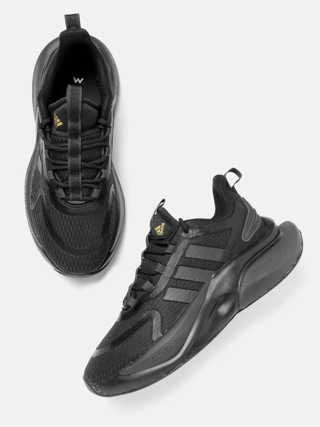 

ADIDAS Women Woven Design AlphaBounce + Running Shoes, Black
