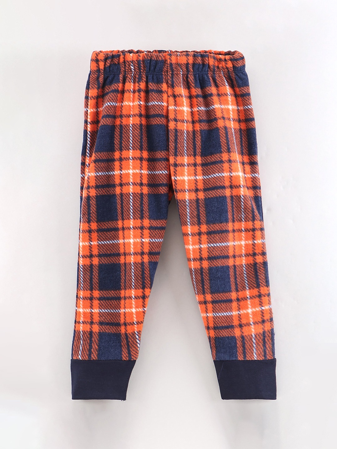 

CrayonFlakes Girls Orange & Blue Checked Joggers