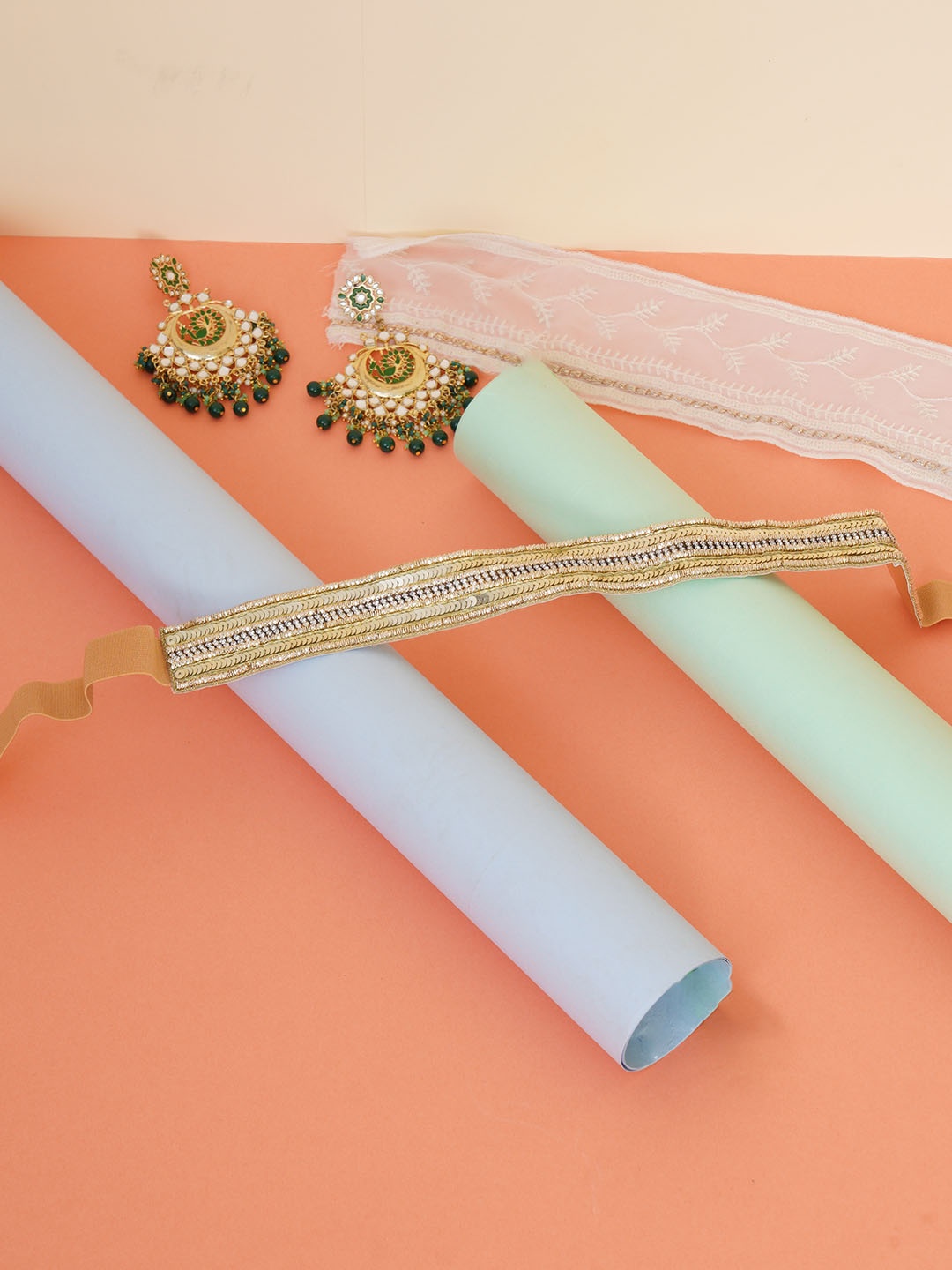 

FABBHUE Women Gold-Toned Embellished Belt