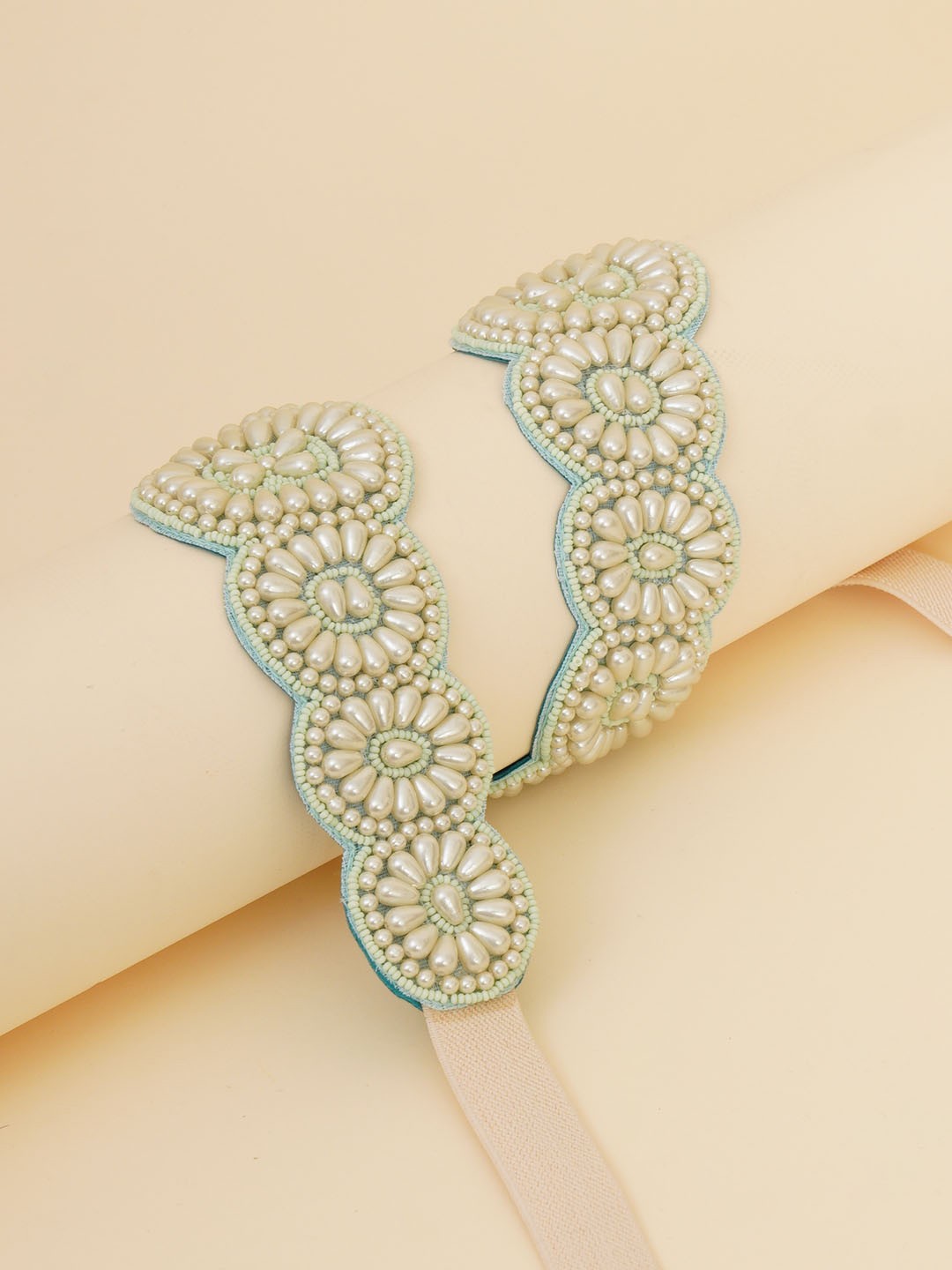 

FABBHUE Women Green Embellished Belt