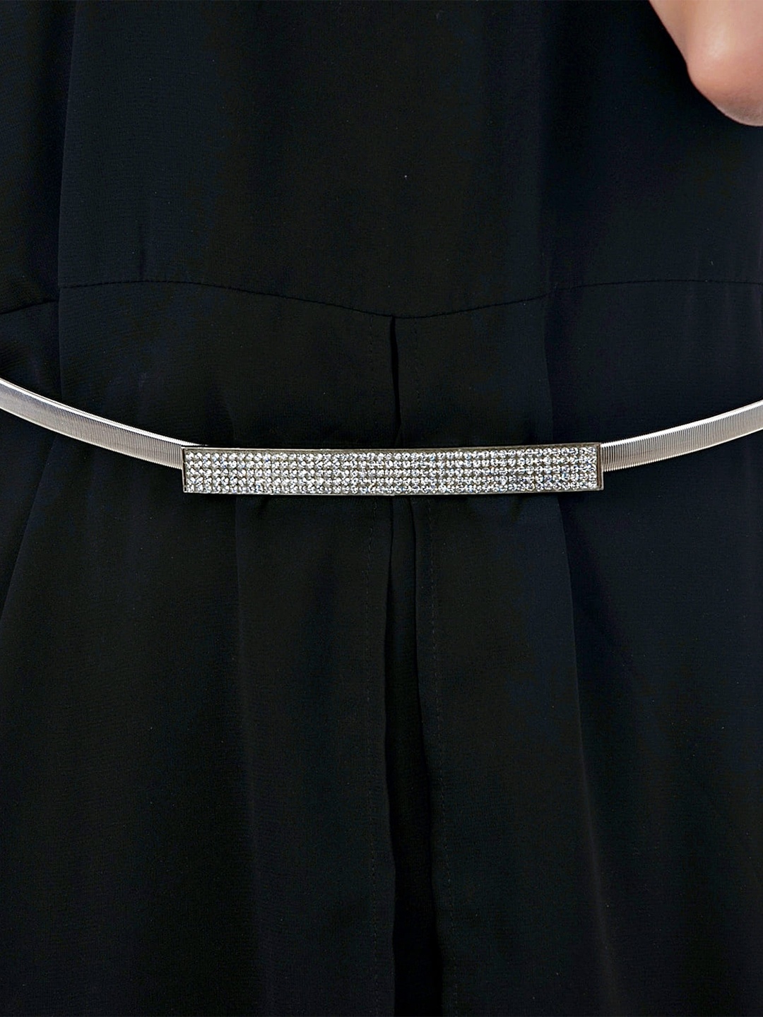 

LUCKY JEWELLERY Women Silver-Plated Kamarband Belt