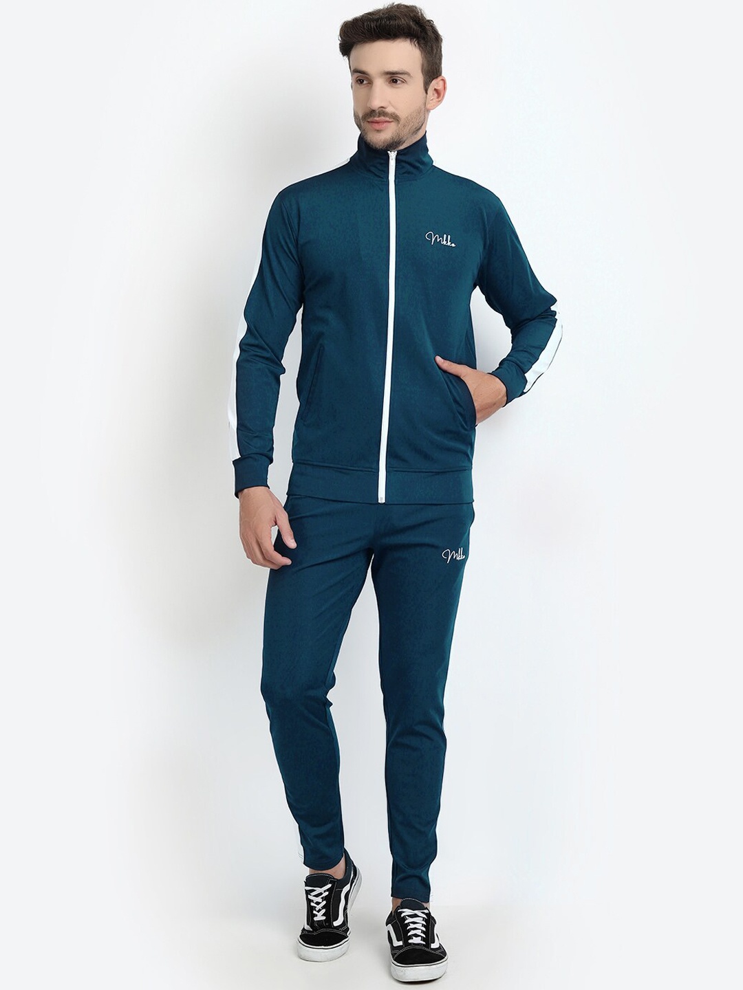 

MKKO Men Blue Solid Airforce Tracksuits